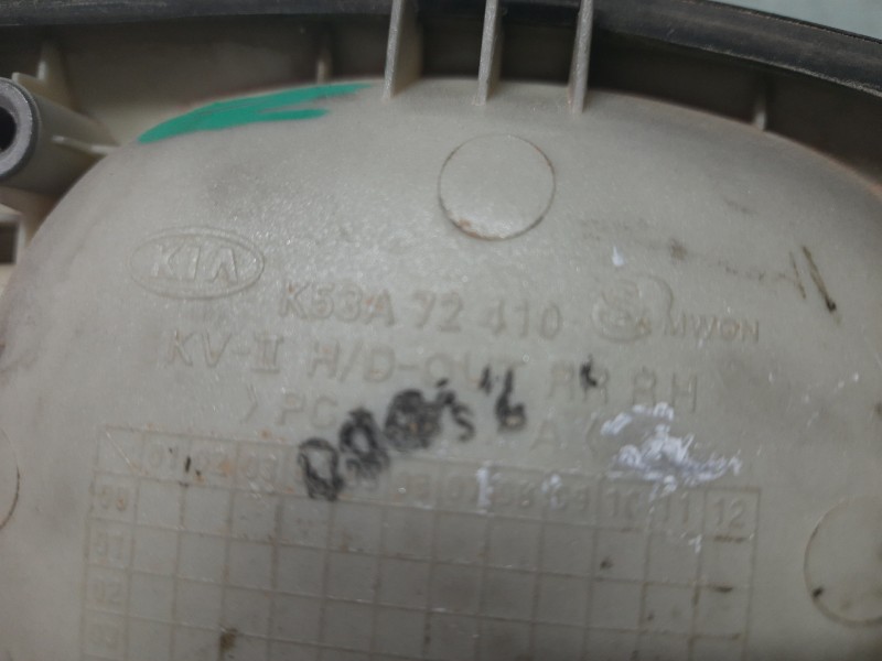 Recambio de maneta exterior lateral derecha para kia carnival ii 2.9 cdri ex referencia OEM IAM K53A72410  