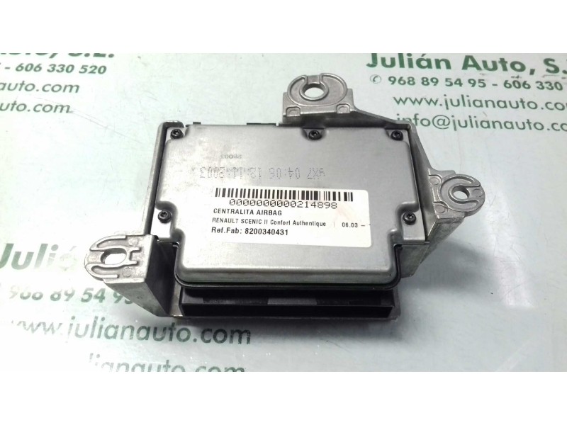 Recambio de centralita airbag para renault scenic ii confort authentique referencia OEM IAM 8200340431 603989700 