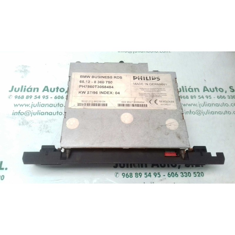 Recambio de sistema audio / radio cd para bmw serie 5 berlina (e39) 528i referencia OEM IAM 65128360750 PH7860T3058484 PHILIDS