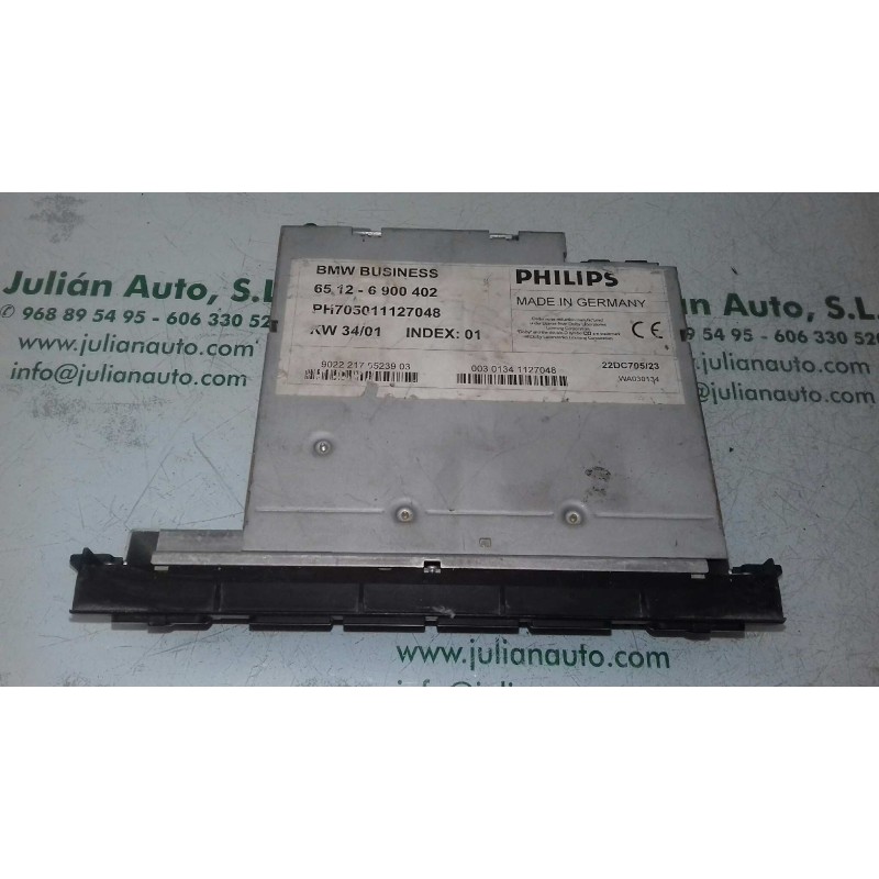 Recambio de sistema audio / radio cd para bmw serie 3 berlina (e46) 316i referencia OEM IAM 65126900402 PH705011127048 PHILIPS