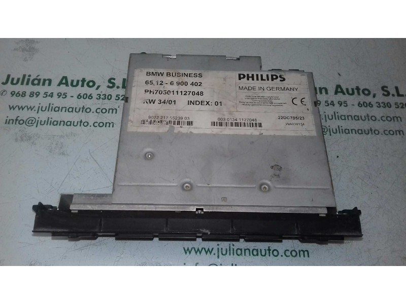 Recambio de sistema audio / radio cd para bmw serie 3 berlina (e46) 316i referencia OEM IAM 65126900402 PH705011127048 PHILIPS