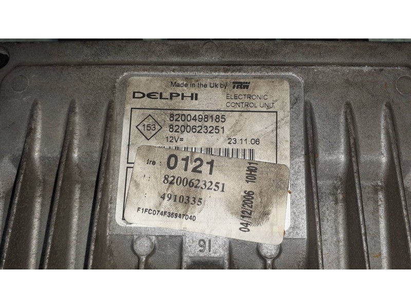 Recambio de centralita motor uce para renault kangoo (f/kc0) alize referencia OEM IAM 8200498185 8200623251 DELPHI
