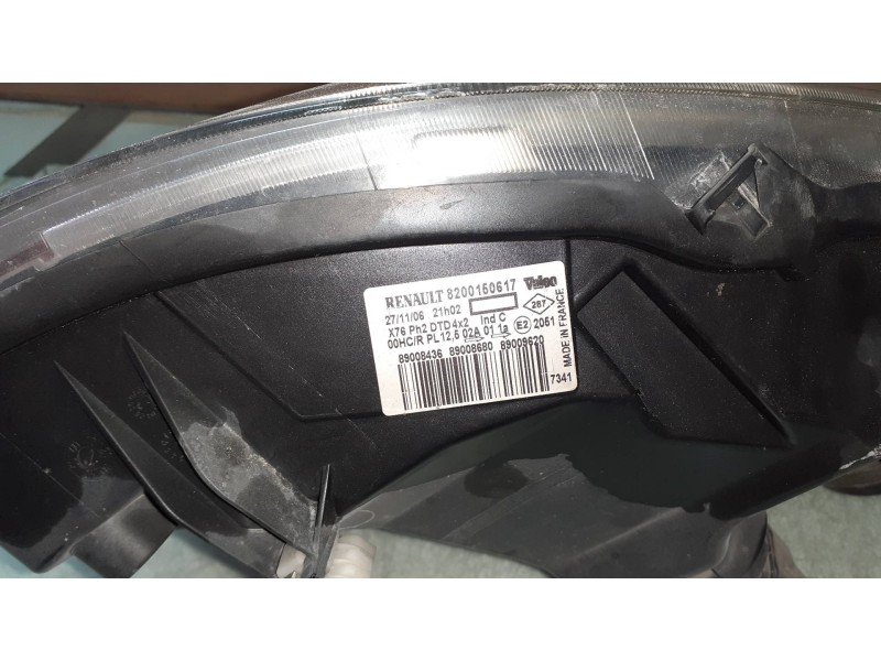 Recambio de faro derecho para renault kangoo (f/kc0) alize referencia OEM IAM 8200150617  VALEO