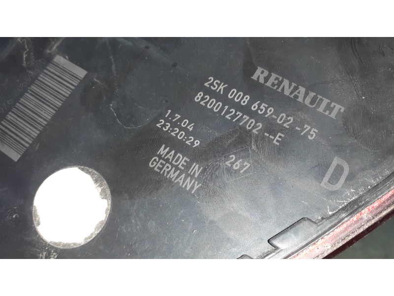 Recambio de piloto trasero derecho para renault scenic ii grand confort authentique referencia OEM IAM 8200127702 15911600 