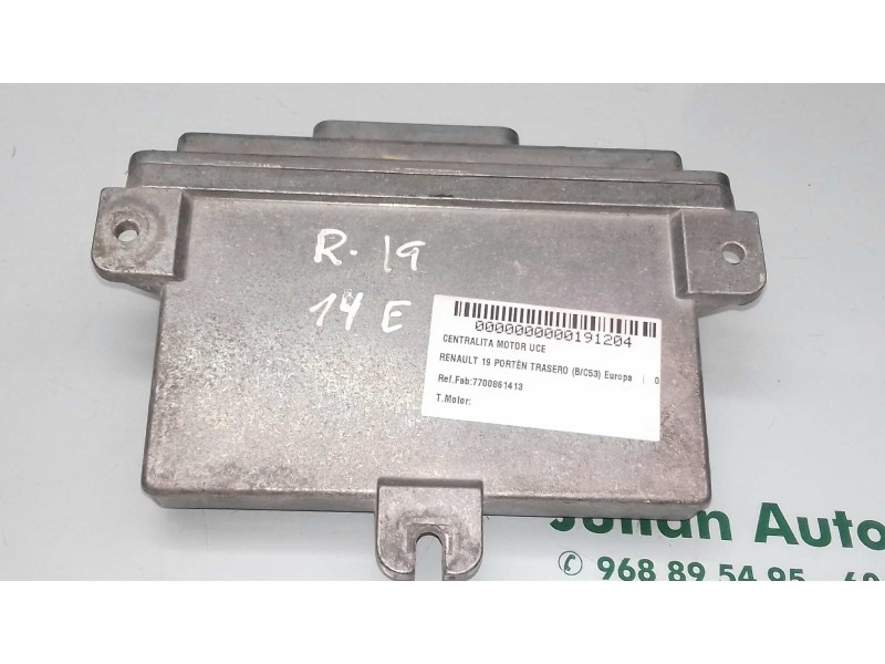 Recambio de centralita motor uce para renault 19 hatchback (b/c53) europa referencia OEM IAM 7700861413 7700865809 