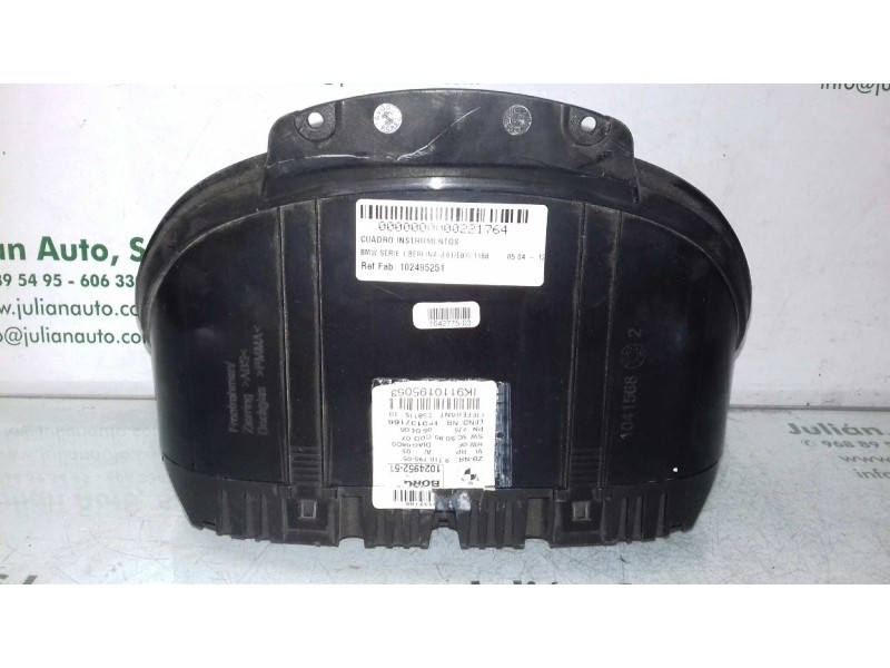 Recambio de cuadro instrumentos para bmw serie 1 berlina (e81/e87) 118d referencia OEM IAM 102495251 911019505 K9110195053