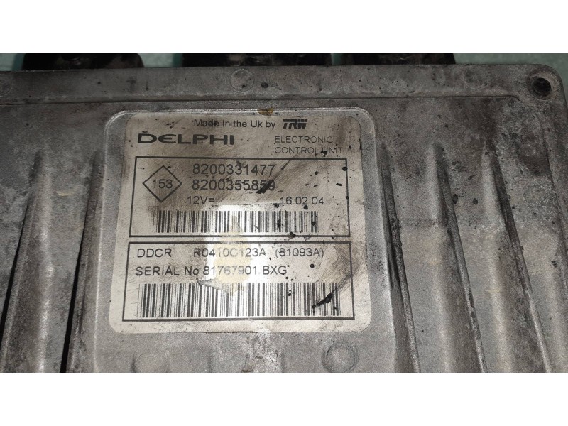 Recambio de centralita motor uce para renault kangoo (f/kc0) rt klima referencia OEM IAM 8200331477 8200355850 DELPHI