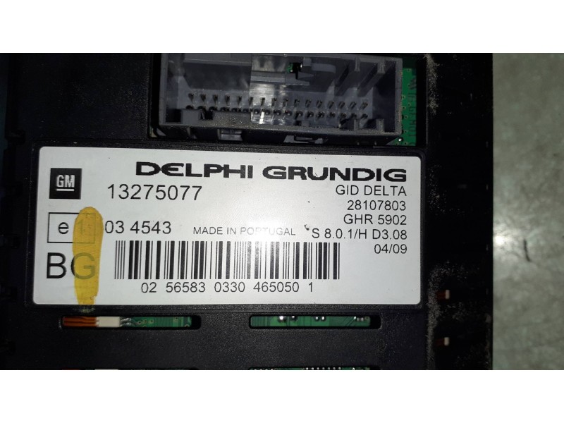 Recambio de pantalla multifuncion para opel astra h ber. cosmo referencia OEM IAM 13275077 28107803 DELPHI