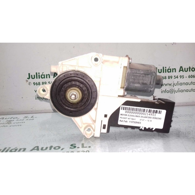 Recambio de motor elevalunas delantero derecho para peugeot 407 sport referencia OEM IAM 1137328403 9663036580 