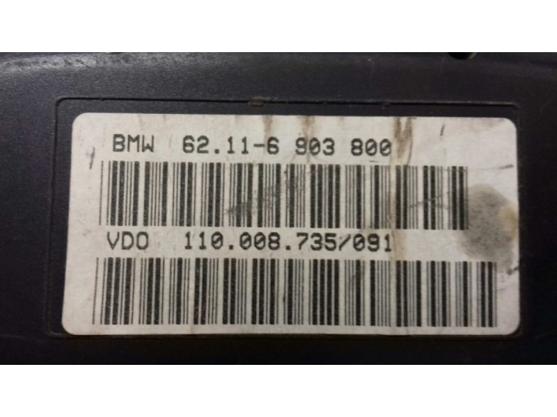 Recambio de cuadro instrumentos para bmw serie 5 berlina (e39) 520d referencia OEM IAM 62116903800 110008735/09 VDO