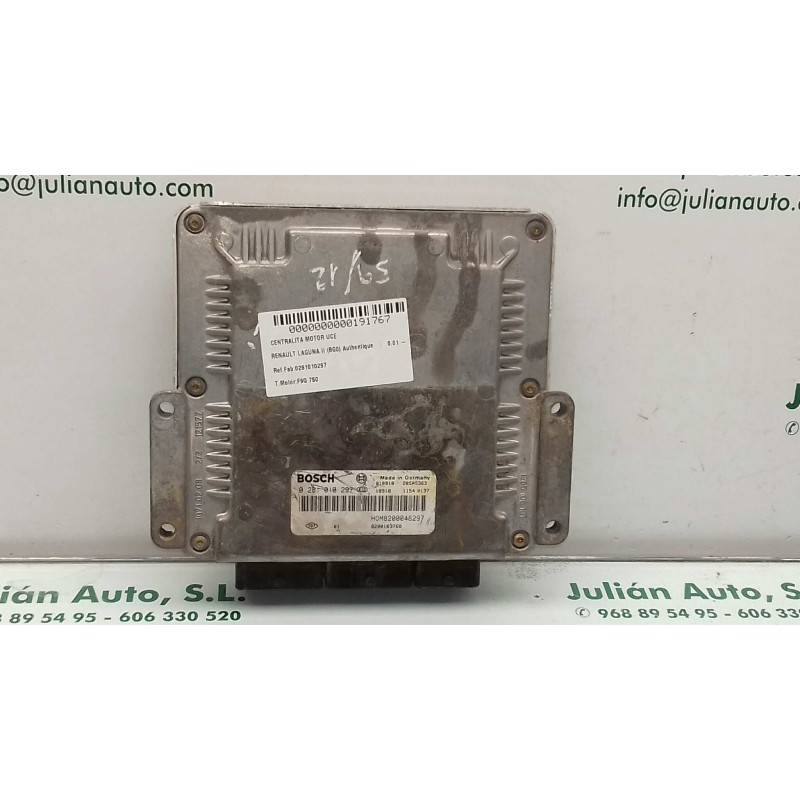 Recambio de centralita motor uce para renault laguna ii (bg0) authentique referencia OEM IAM 0281010297 8200048297 BOSCH