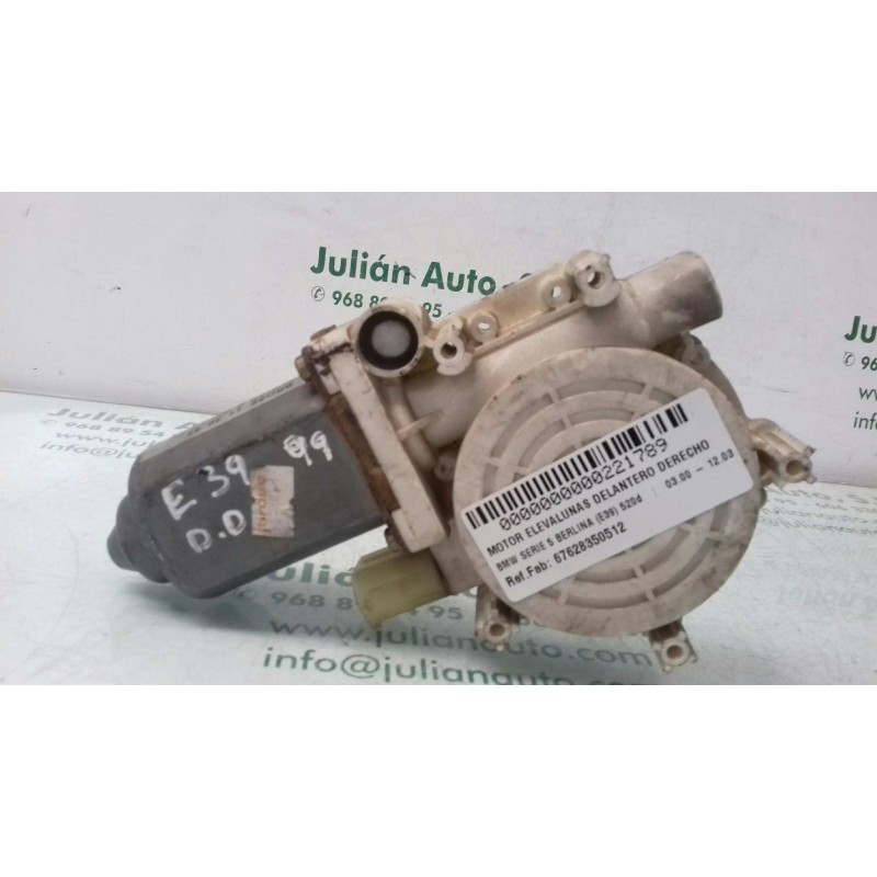 Recambio de motor elevalunas delantero derecho para bmw serie 5 berlina (e39) 520d referencia OEM IAM 67628350512 E007005002 