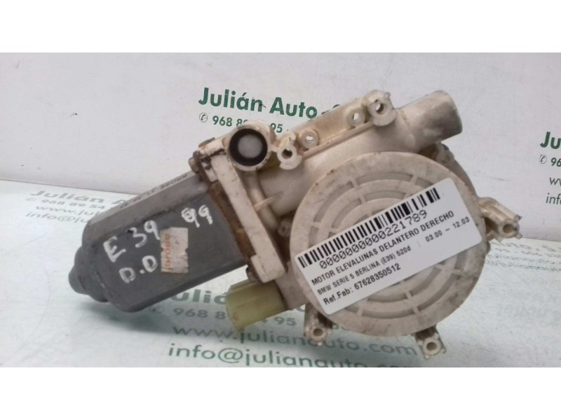 Recambio de motor elevalunas delantero derecho para bmw serie 5 berlina (e39) 520d referencia OEM IAM 67628350512 E007005002 