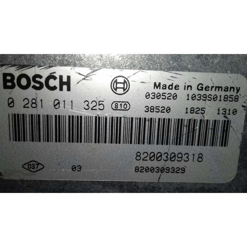 Recambio de centralita motor uce para renault laguna ii (bg0) authentique referencia OEM IAM 0281011325 8200309318 BOSCH