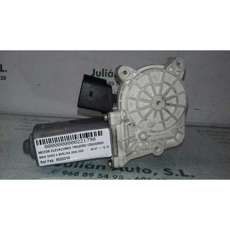 Recambio de motor elevalunas trasero izquierdo para bmw serie 5 berlina (e60) 520i referencia OEM IAM 6522319 23123635 