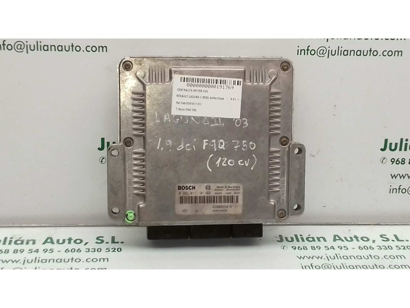 Recambio de centralita motor uce para renault laguna ii (bg0) authentique referencia OEM IAM 0281011101 8200095416 BOSCH