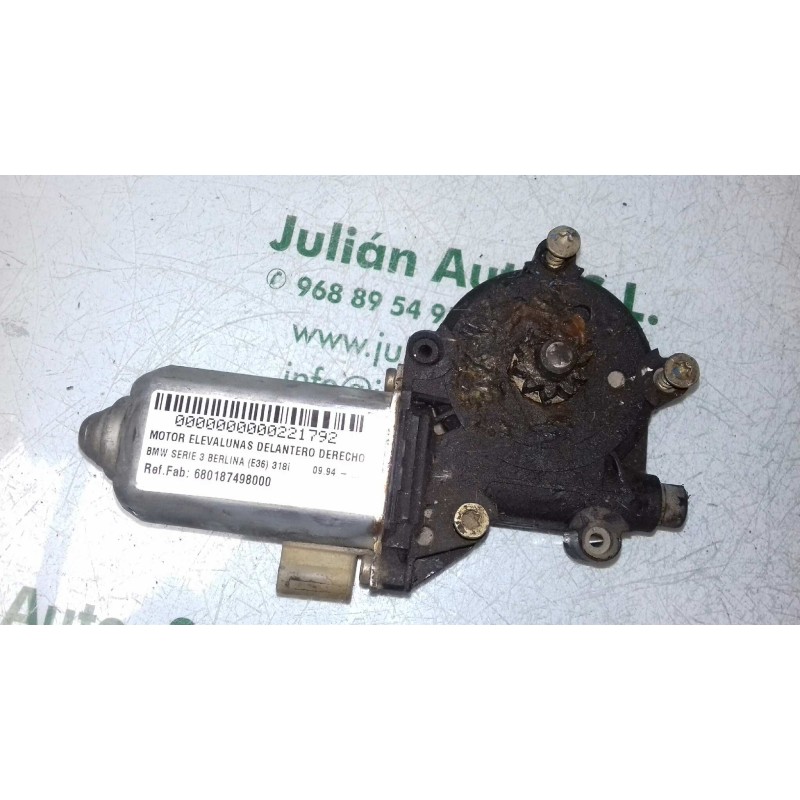 Recambio de motor elevalunas delantero derecho para bmw serie 3 berlina (e36) 318i referencia OEM IAM 680187498000 0130821276 