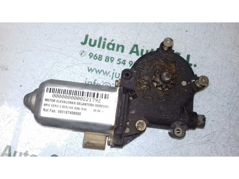 Recambio de motor elevalunas delantero derecho para bmw serie 3 berlina (e36) 318i referencia OEM IAM 680187498000 0130821276 