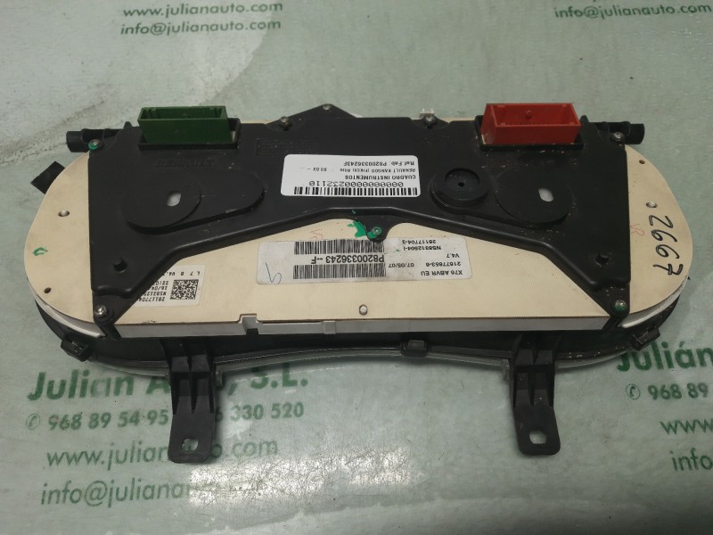 Recambio de cuadro instrumentos para renault kangoo (f/kc0) alize referencia OEM IAM P8200336243F 8200336243F 