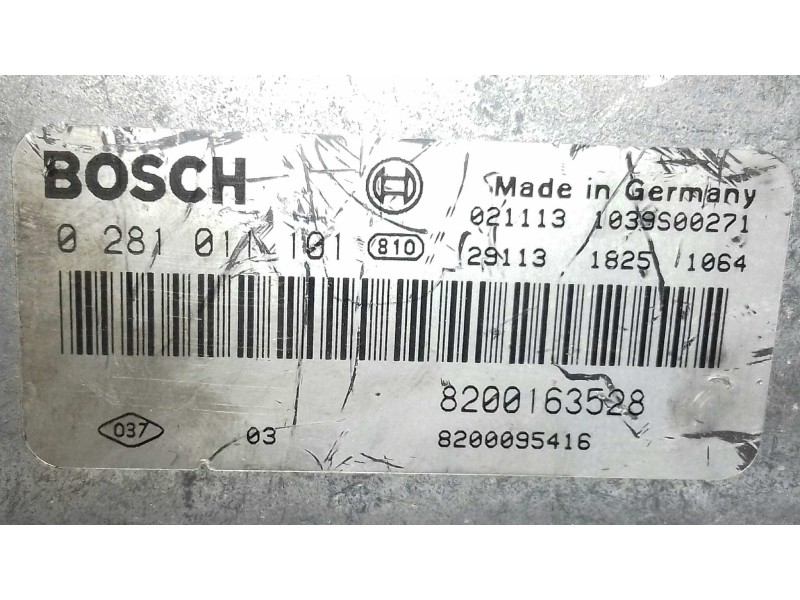 Recambio de centralita motor uce para renault laguna ii grandtour (kg0) dynamique referencia OEM IAM 0281011101 8200163528 BOSCH