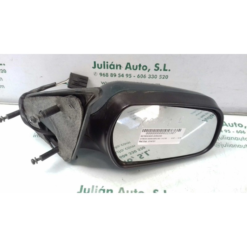 Recambio de retrovisor derecho para citroen xsara berlina 1.9 d sx referencia OEM IAM 014131  ELECTRICO