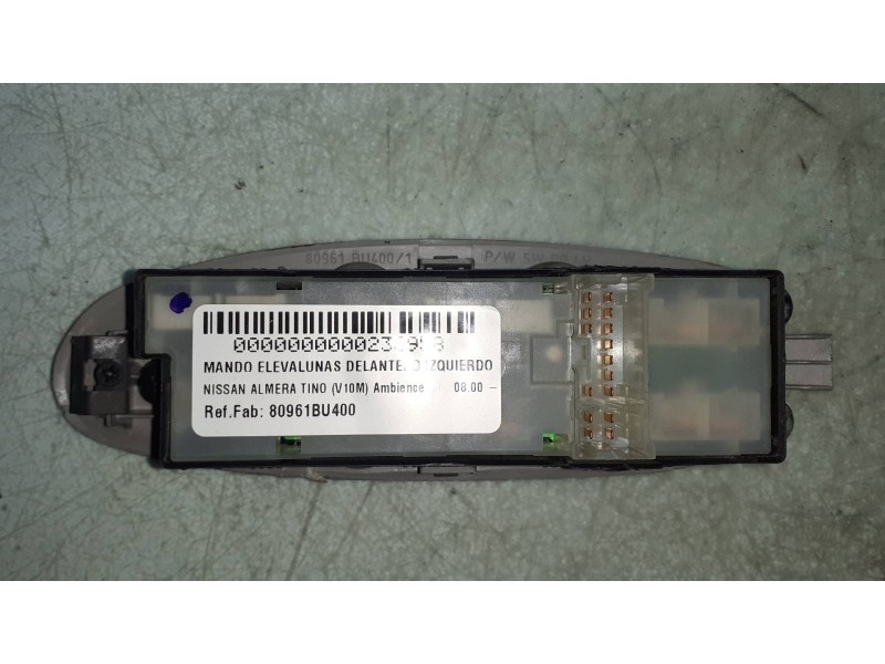 Recambio de mando elevalunas delantero izquierdo para nissan almera tino (v10m) ambience referencia OEM IAM 80961BU400  