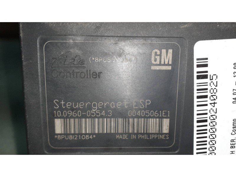 Recambio de abs para opel astra h ber. cosmo referencia OEM IAM 13246535 10020602904 10096005543