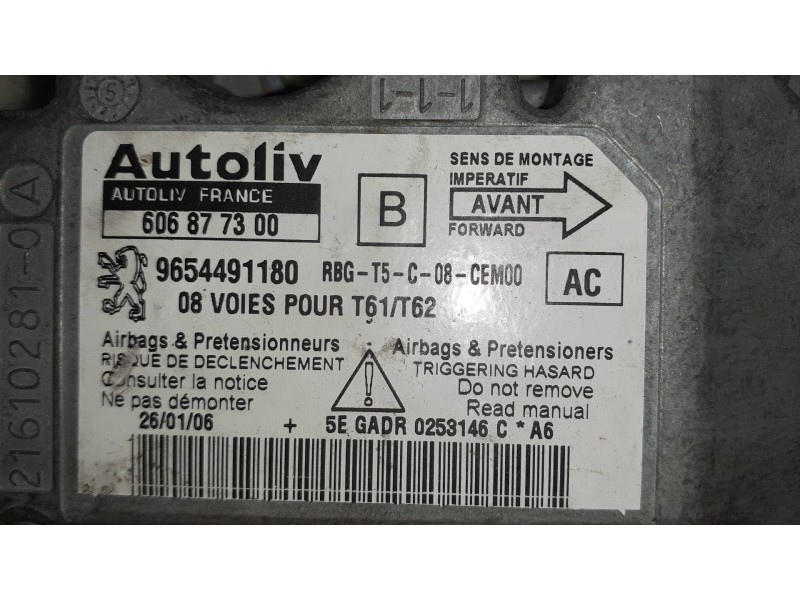 Recambio de centralita airbag para peugeot 307 berlina (s2) xs referencia OEM IAM 9654491180 606877300 21610281