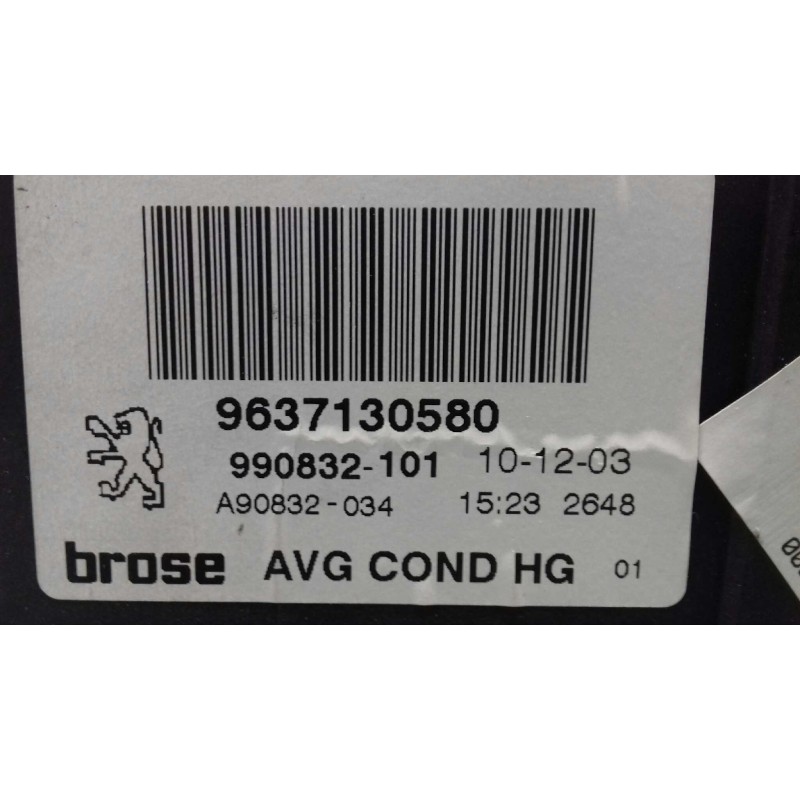 Recambio de motor elevalunas delantero izquierdo para peugeot 307 break / sw (s1) sw referencia OEM IAM 9637130580 0130821767 