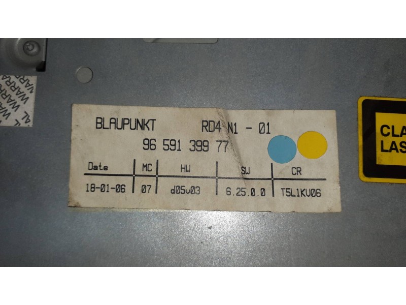 Recambio de sistema audio / radio cd para peugeot 307 berlina (s2) xs referencia OEM IAM 9659139977  7645038392