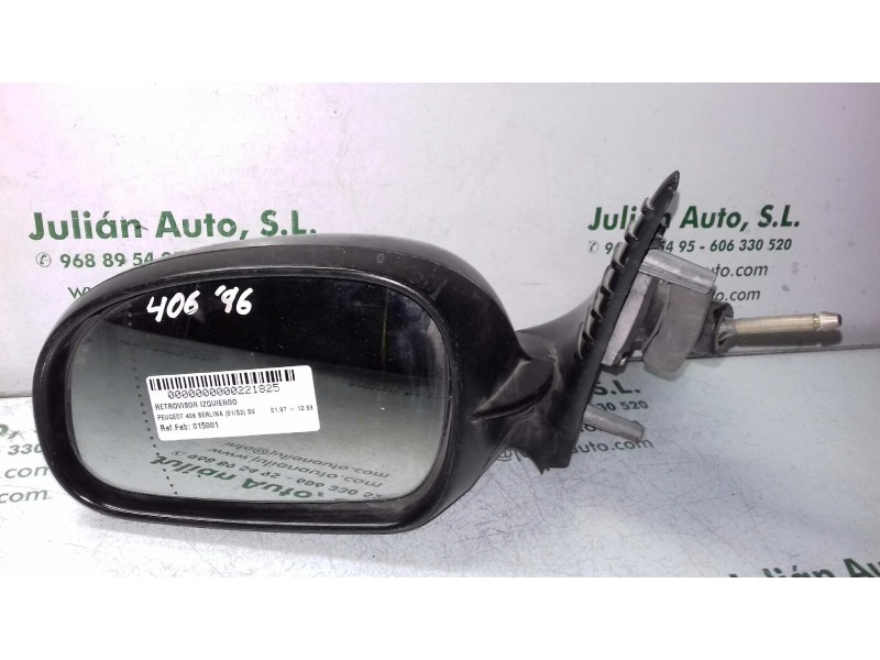 Recambio de retrovisor izquierdo para peugeot 406 berlina (s1/s2) sv referencia OEM IAM 015001  MANUAL