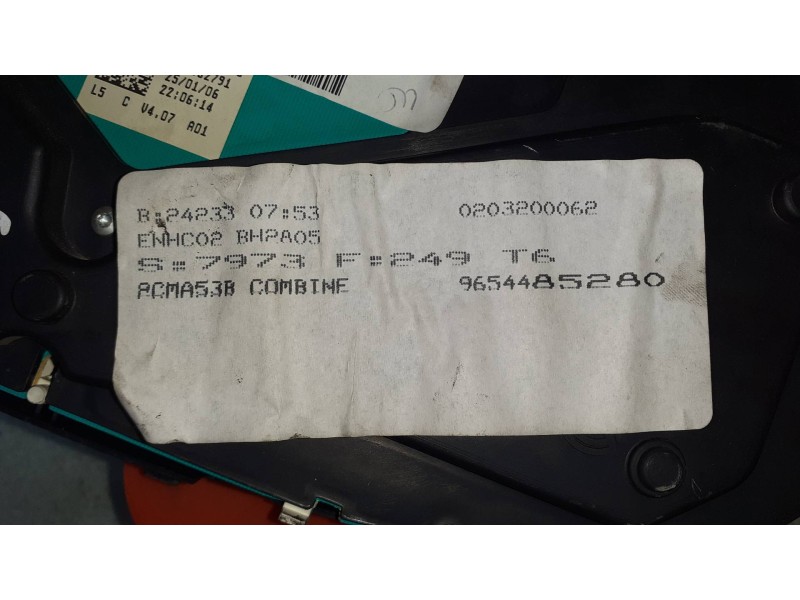 Recambio de cuadro instrumentos para peugeot 307 berlina (s2) xs referencia OEM IAM P9654485280  216785135