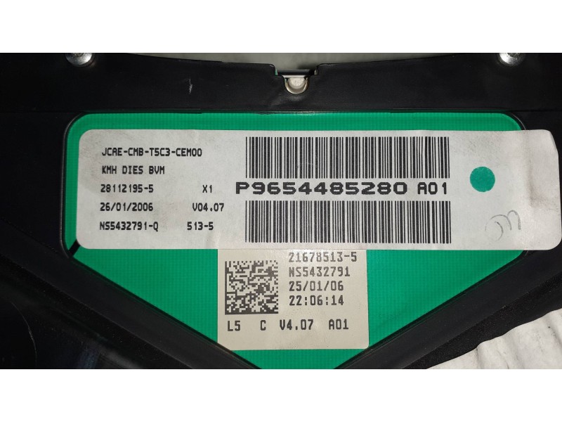 Recambio de cuadro instrumentos para peugeot 307 berlina (s2) xs referencia OEM IAM P9654485280  216785135