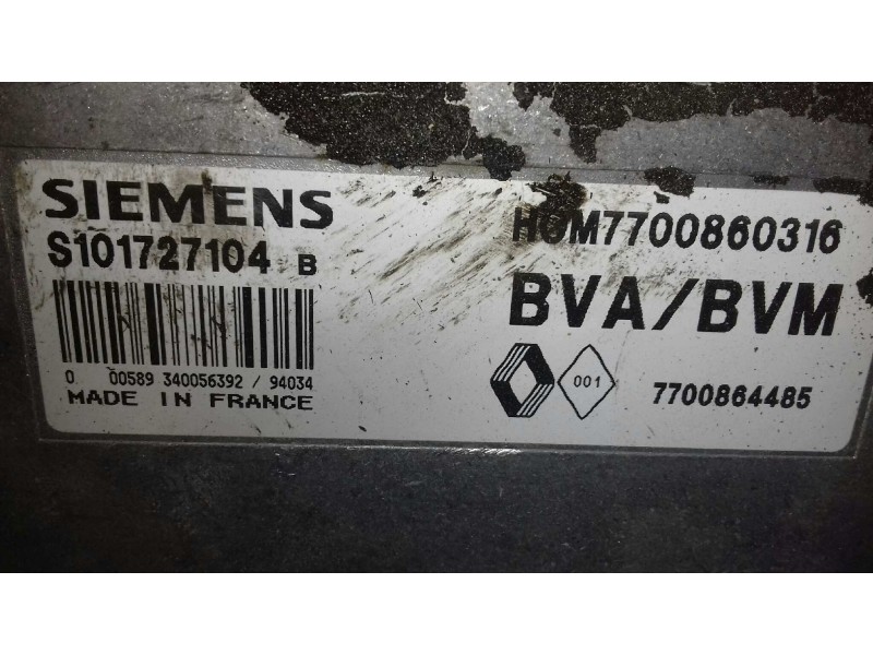 Recambio de centralita motor uce para renault laguna (b56) 2.0 referencia OEM IAM S101727104B HOM7700860316 7700864485