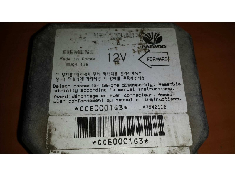 Recambio de centralita airbag para daewoo nexia acro referencia OEM IAM 5WK4116   Recambio de centralita airbag para daewoo nexia acro referencia OEM IAM 5WK4116