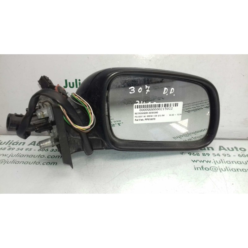 Recambio de retrovisor derecho para peugeot 307 break / sw (s1) sw referencia OEM IAM PP916070  ELECTRICO