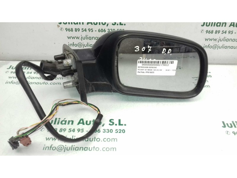 Recambio de retrovisor derecho para peugeot 307 break / sw (s1) sw referencia OEM IAM PP916070  ELECTRICO