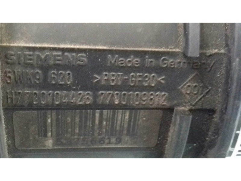 Recambio de caudalimetro para renault kangoo (f/kc0) alize referencia OEM IAM 7700109812 5WK9620 SIEMENS