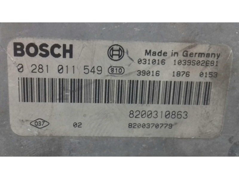 Recambio de centralita motor uce para renault scenic ii authentique referencia OEM IAM 0281011549 8200310863 8200370779
