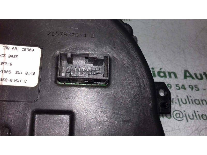 Recambio de cuadro instrumentos para citroen c3 1.1 furio referencia OEM IAM P9660225780D02 216787204E JOHNSON CONTROLS