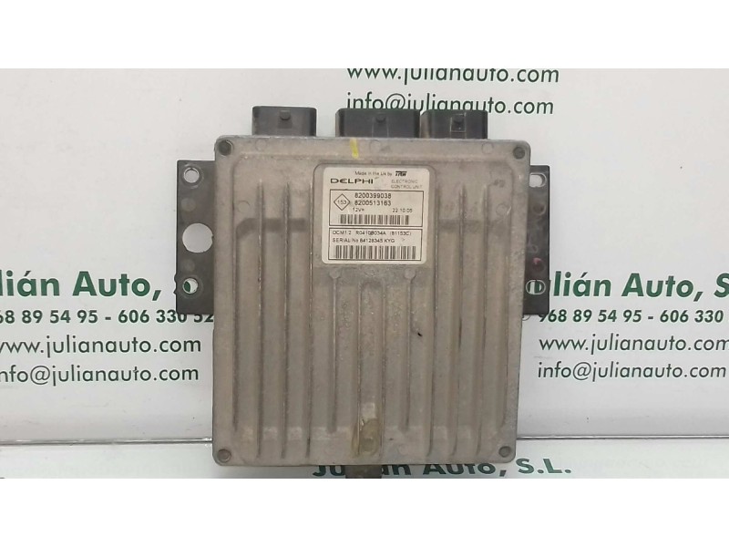 Recambio de centralita motor uce para renault clio iii confort expression referencia OEM IAM 8200399038 8200513163 DELPHI