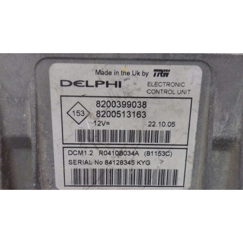Recambio de centralita motor uce para renault clio iii confort expression referencia OEM IAM 8200399038 8200513163 DELPHI