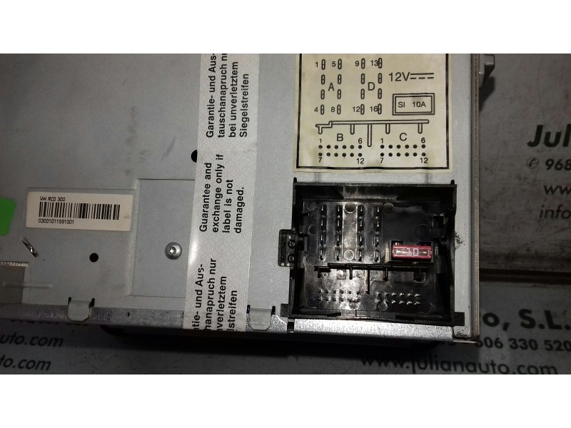 Recambio de sistema audio / radio cd para volkswagen golf v berlina (1k1) highline referencia OEM IAM 1K0035186L VWZ2Z2D1090428 