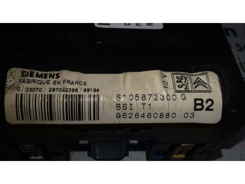 Recambio de caja reles / fusibles para peugeot 206 berlina xn referencia OEM IAM 9626460880 BSI B2 SIEMENS