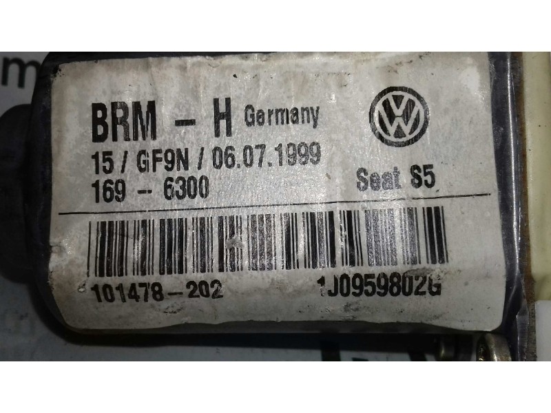 Recambio de motor elevalunas delantero derecho para seat toledo (1m2) select referencia OEM IAM 1J0959802G 101478202 
