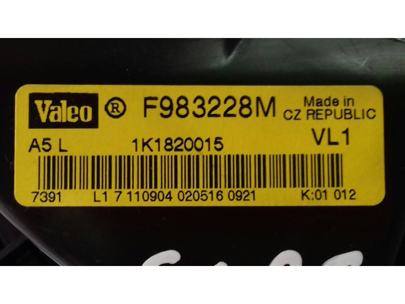 Recambio de ventilador calefaccion para volkswagen golf v berlina (1k1) highline referencia OEM IAM 1K1820015 F983228M VALEO