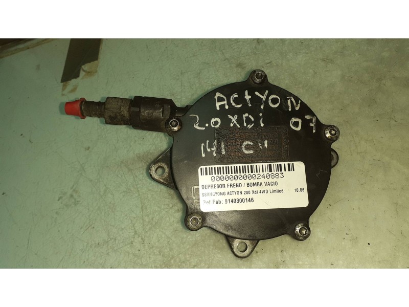 Recambio de depresor freno / bomba vacio para ssangyong actyon 200 xdi 4wd limited referencia OEM IAM 9140300146  