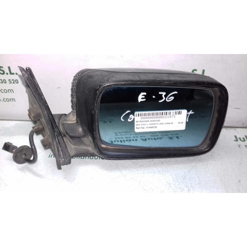 Recambio de retrovisor derecho para bmw serie 3 compacto (e36) 318tds se referencia OEM IAM 81444720  ELECTRICO