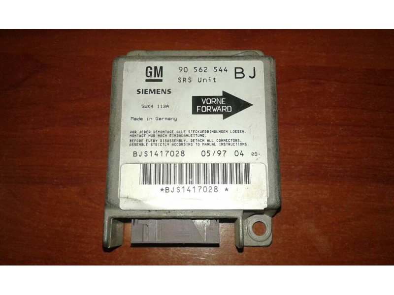 Recambio de centralita airbag para opel astra f berlina básico referencia OEM IAM 90562544BJ 5WK4113A 