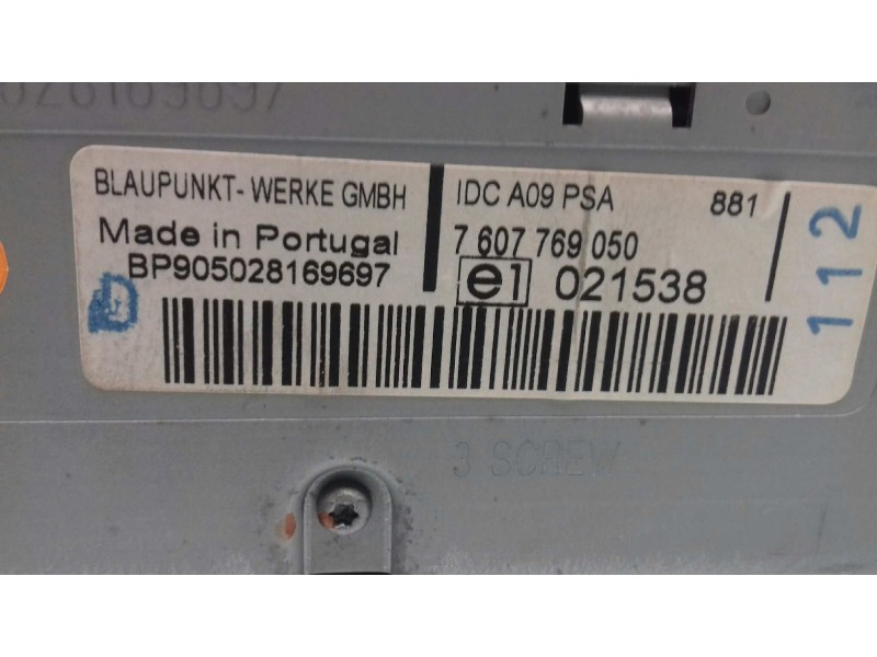 Recambio de sistema audio / radio cd para peugeot 307 break / sw (s1) sw referencia OEM IAM 96469053XT  BLAUPUNKT